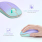 Unipows Wireless Mouse - 2.4G Slim Portable Computer Mouse with Nano Receiver, Less Noise Mobile Optical Mice for Notebook, PC, Laptop, Desktop (Gradient Mint Green)