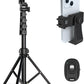 64” Tripod for Cell Phone & Camera, Phone Tripod with Remote and Phone Holder, Sturdy & Stable Height Adjustable Multi-Angle Shot Selfie Stick Tripod
