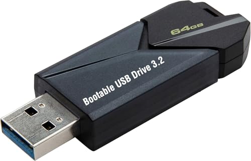 64GB - Bootable USB Drive 3.2 for Windows 11/10 / 8.1/7, Install/Recovery, No TPM Required, Included Network Drives (WiFi & LAN)