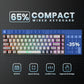65% Gaming Keyboard, Wired Backlit Mini Keyboard, Ultra-Compact Anti-Ghosting No-Conflict 68 Keys Membrane Gaming Wired Keyboard