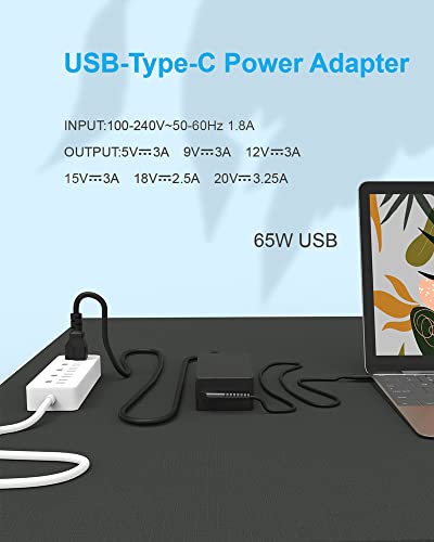 65W 45W USB C Laptop Charger Compatible with Lenovo ThinkPad T14 T15 T16 E16 E15 gen 1 gen 2 X1 Yoga L13 7i Computer AC Power Adapter