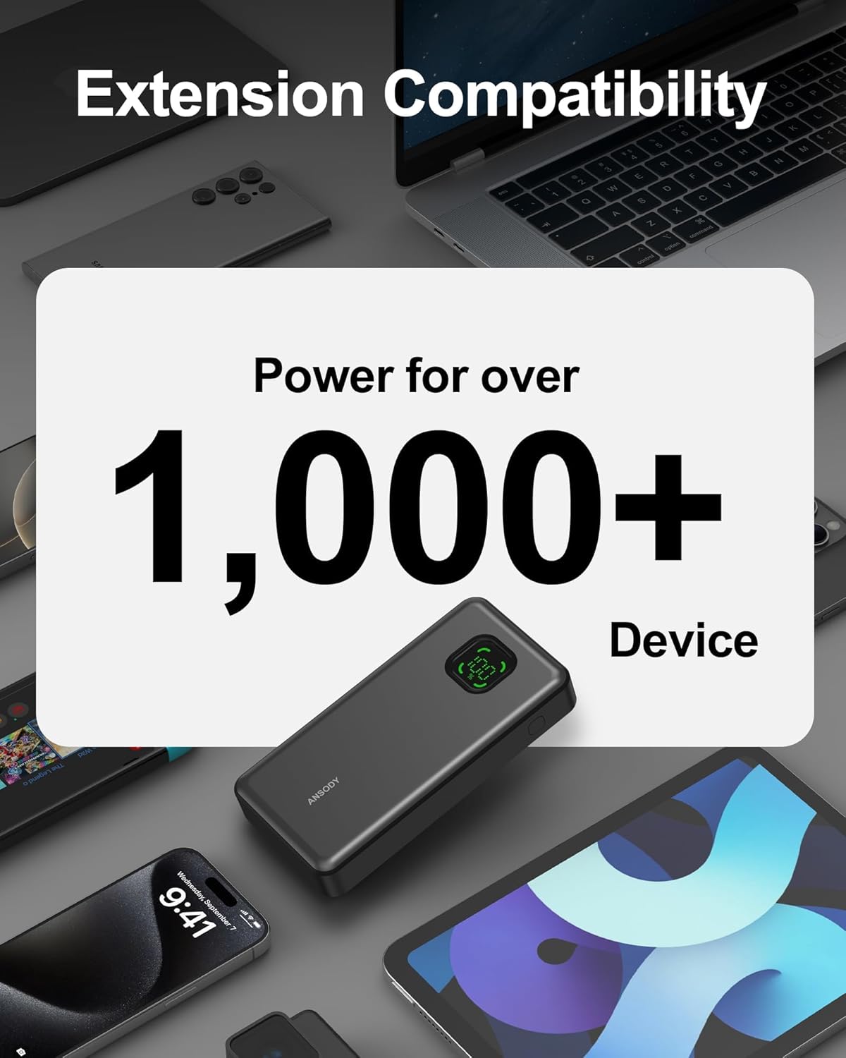 65W Power Bank, 25000mAh Travel Essential USB C Laptop Portable Charger, 100W Total Fast Charging Battery Pack