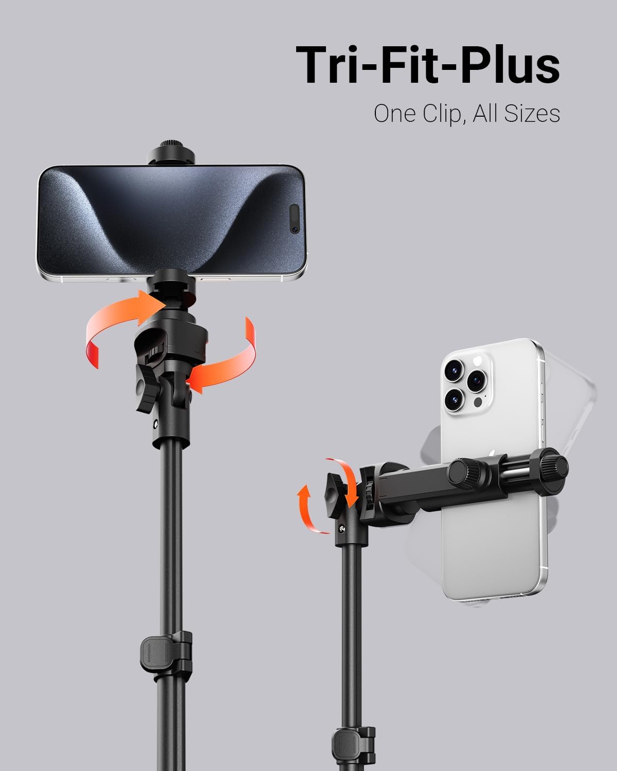 66" Phone Tripod, Tripod for iPhone with Remote & Phone Mount, Extendable Selfie Stick Cell Phone Tripod Stand for Video Recording