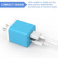 6Pack USB Wall Charger, iGENJUN 2.4A Dual USB Port Cube Power Plug Adapter Fast Phone Charger Block Charging Box Brick