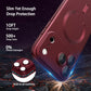 Magnetic for iPhone 17 Pro Max Case, with Camera Lens Protector, Compatible with Magnetic, Slim Shockproof Bumper Soft Silicone Metallic Luster Phone Case for iPhone 17 Pro Max, Wine Red