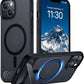 Temdan Compatible with iPhone 14 Case/iPhone 13 Case,[Built-in Invisible Kickstand][Compatible with MagSafe][Military Grade Shockproof] Slim Translucent Matte Phone Case for iPhone 14/13 6.1"