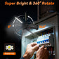 Magnetic Work Light 6Pack, Rechargeable Work Light with 360° Rotation, 5 Mode Mechanic Light, Compact Rechargeable Flashlight with Hook for Car Repairing, Emergency, Valentines Day Tool Gifts for Him