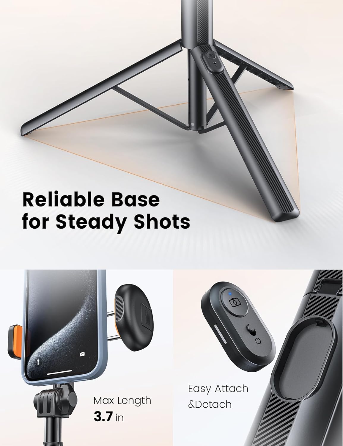 71" Phone Tripod, NT79 Extendable Selfie Stick with 1/4" Camera Mount for Cell Phone&Camera, Phone Tripod Stand Holder with Remote