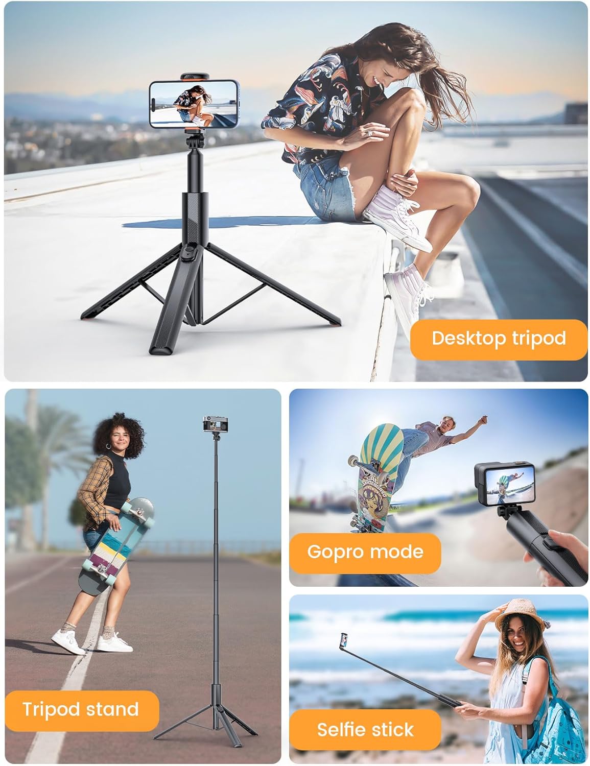 71" Phone Tripod, NT79 Extendable Selfie Stick with 1/4" Camera Mount for Cell Phone&Camera, Phone Tripod Stand Holder with Remote