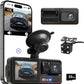 3 Channel Dash Camera for Cars,Triple Lens 4K+1080P+1080P Dash Cam Front Rear Inside,Built-in 5G WiFi & App, Night Vision,24H Parking Mode,Loop Recording,170° Wide Angle,32GB Card Included(Black)