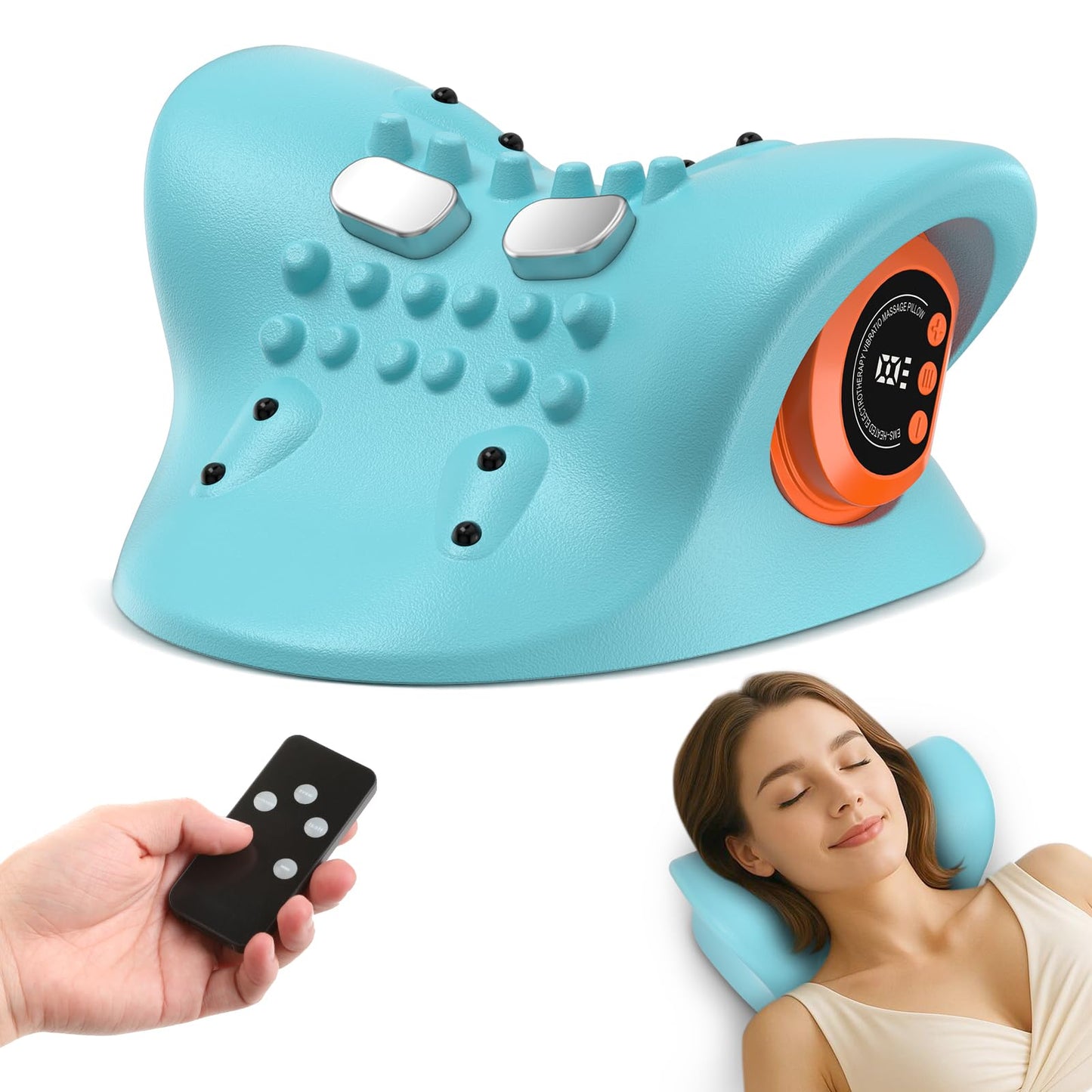 Neck Massager 2026 New Upgrade 3 in 1 Portable Massager with Heat &Comfortable Stretching–Adjustable Intensity for Neck & Shoulder Relaxation at Home,Office,Travel