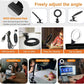 LED Ring Light Video Conference Lighting Kit, Dimmable 3200K–6500K Clip-On Light for Laptop, Phone & Monitor (Black)