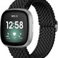 Maledan Braided Stretchy Band Compatible for Fitbit Sense/Versa 3/4 and Sense 2, Soft Elastic Strap Bracelet Wrist Bands for Smart Watch, Accessory for Men and Women