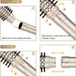 7MAGIC 6 in 1 Multi Hair Styler Dryer Brush, 110,000 RPM High-Speed, Negative Ionic, Fast Drying for Professional Blow Dry, Curling, Volumizing, Straightening and Styling, Gold