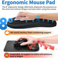 YIWEI Ergonomic Mouse Pad with Wrist Support - Gel Memory Foam Mouse Mat for Computer Keyboard & Laptop - Non-Slip Base, Pain Relief for Home Office & Gaming - Black