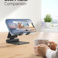 Nulaxy Dual Folding Cell Phone Stand, Fully Adjustable Foldable Desktop Phone Holder Cradle Dock Compatible with iPhone 17 16 15 14 13 12 11 Pro Max Xs Xr X 8, Nintendo Switch, All Phones