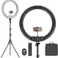 Hagibis 21 inch Ring Light with Stand Outer 55W 5600k Dimmable LED Light, Tripod Stand,and Phone Holder，Remote Controller,Carrying Bag ，CRI 97+ 2540lux, for Streaming Home Office Zoom Call Lighting