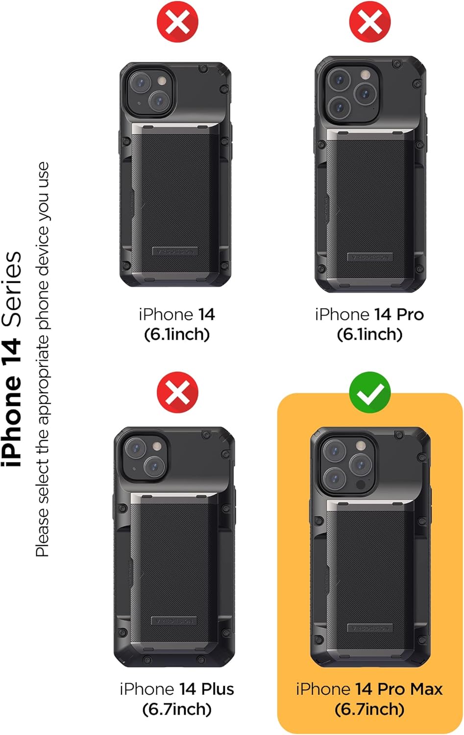 VRS DESIGN Damda Glide Pro Phone Case for iPhone 14 Pro Max, Sturdy Semi Auto Wallet [4 Cards] Case with Card Slot Holder, Compatible for iPhone 14 Pro Max Case (2022) Matte Black