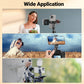 NEEWER Metal Phone Tripod Mount with Cold Shoes, 1/4" Thread, 180° Tilt, 360° Rotation, Adjustable Phone Clamp Holder Compatible with iPhone 17 Pro Max 16 15 Samsung S25 S24 Ultra Camera Cage, GA010