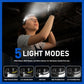 Headlamp Rechargeable (3-Pack), LED Head Lamp Flashlight, 230° Wide Beam Headband Light, 400 Lumen Super Bright, Waterproof Headlight, 5 Modes for Running, Fishing, Hiking, Camping