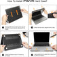 MOSISO Compatible with MacBook Air 13 inch Case 2026 2025 2024 2023 2022 M4 A3240 M3 A3113 M2 A2681,Plastic Hard Shell&Keyboard Cover&ScreenFilm&Type C for MacBook Air 13.6 inch Case, Crystal Clear