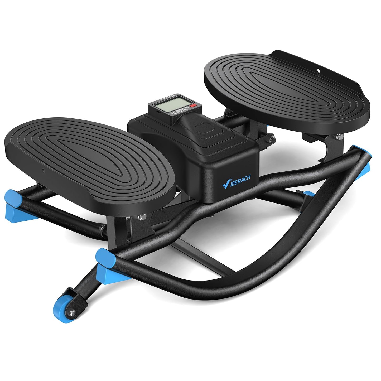 Merach Rocking Steppers for Exercise at Home,3D Motion Stair Stepper with Resistance Bands for Full Body Workout& Low-Impact Balance Board, 330 LBS Loading Capacity Exercise Equipment