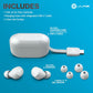 JLab Go Air Pop+ True Wireless Earbuds, in Ear Headphones, Bluetooth Earphones, 35H Playtime Ear Buds, Bluetooth Earbuds with Microphone, USB-C Charging Case, Dual Connect, EQ3 Sound, Cloud White