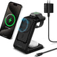 3 in 1 Wireless Charging Station: 5000mAh Removable Power Bank Charger Stand for Phone/Watch/Air Pods - Portable Magnetic Battery Pack for Air 17 16 15 14 13 12 Series