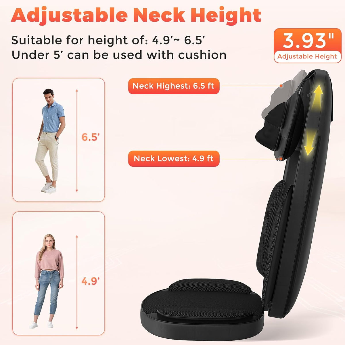 Shiatsu Neck and Back Massager for Pain Relief Deep Tissue 8D Kneading Massage Chair Pad with Heat, Home Office, Relaxation Gifts for Men Women