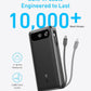 Anker Power Bank, 20,000mAh Travel Essential Portable Charger with Built-in USB-C Cable, 3-Port 87W Max Fast Charging Battery Pack, for MacBook, iPhone 16/15 Series, Samsung, Switch, and More