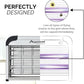 ASPECTEK Insect Killer, Bug Zapper, Powerful 20W Electronic Indoor Fly Zapper for Mosquito, Fungus Gnat, Asian Beetle, Moth, Flying Pests - Indoor Use, Includes 2-Pack Replacement Bulbs