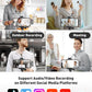 PoP voice USB C Mini Microphone for iPhone 16/15/14/Android, Wireless Lavalier Microphone with Noise Reduction, Lapel Lav Mic for Vlog YouTube TikTok Recording, 12H, 65ft