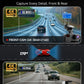 4K+4K Dash Cam Front and Rear, Free 128GB Card Included, 5.8GHz WiFi Dash Camera for Cars, Built-in GPS, G-Sensor, 170°Wide Angle, 3" IPS Screen, 24H Parking Mode, Support 512GB Max