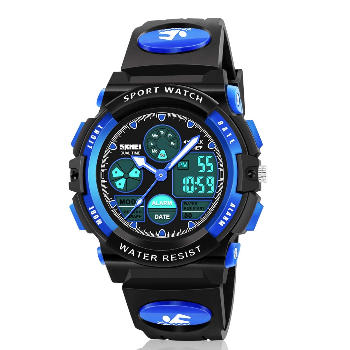 ATIMO LED Multi Function Waterproof Watch for Kids - Kids Gifts