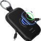 RORRY Portable Charger, 5000mAh Portable Charger Power Bank with Built-in Cables, Travel Keychain Battery Pack for Apple Watch Ultra/11/10/9/8/7/6/SE, iPhone Air/17/16/15/14/13/12, Black