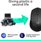 Logitech M330 Silent Wireless Mouse, 2.4GHz with USB Receiver, Optical Tracking, Quiet & Lightweight, Long Battery Life, for PC, Mac, Laptop, Chromebook - Black
