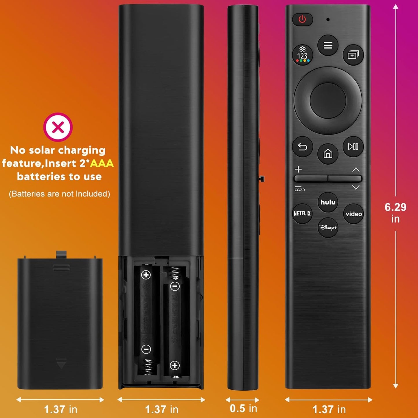 Replacement-for-Samsung-Smart-TV Remote-Control-Universal Compatible with Samsung Frame Curved QLED Crystal UHD TVs