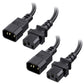 Cable Matters 2-Pack Computer to PDU Power Extension Cord - 6ft, IEC C14 to IEC C13 PDU Power Cord, 10A, 18AWG, Black