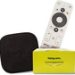 ONN Android TV 4K UHD Streaming Device with Voice Remote Control Google Assistant & High Speed HDMI Cable (100026240) Black
