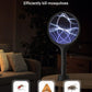 YISSVIC Electric Fly Swatter Bug Zapper Racket Dual Modes Mosquito Killer with Purple Mosquito Light Rechargeable for Indoor Home Office Backyard Patio Camping (Black 2 Pack)