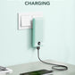 VRURC Portable Charger Built-in Cables and AC Wall Plug, USB C Power Bank 10000mAh, Travel Battery Portable Phone Charger Compact Lightweight External Battery Pack for Smart Phones, Tablets etc-Green