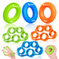 Hand Grip Strengthener Set (6 PCS) – Finger Exerciser & Grip Trainer for Wrist, Finger & Forearm Workout