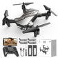 DEERC D20 Mini Drone for Kids with 1080P HD FPV Camera Remote Control Toys Gifts for Boys Girls with Altitude Hold, Headless Mode, One Key Start Speed Adjustment, 3D Flips 2 Batteries, Silver