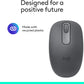 Logitech M196 Bluetooth Wireless Mouse, Compact and Portable Mouse for Laptops, Tablets and More, 12-Month Battery, Smooth Tracking, Compatible with PC and Mac, Windows and macOS - Graphite