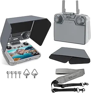 FPVtosky RC 2 Sun Hood Shade with Lanyard for DJI Lito X1/ Mini 5 Pro/Mini 4 Pro/Flip/Air 3 Accessories, RC2 Controller Screen Protector Joystick Cover [ONLY FOR RC 2 CONTROLLER]