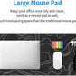 Large Gaming Mouse Pad Black Topographic Contour Mouse Pad Extended XL Long Mousepad Big Desk Mat with Stitched Edges & Nonslip Rubber Base for Company Office Work, 31.5 X 11.8 Inch