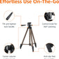 50-inch Lightweight Portable Camera Mount Tripod Stand with Bag, for Travel Photography, Champagne