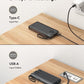 VEEKTOMX 10000mAh Portable Charger with 4 Built-in Cables | Slim Power Bank, USB-C Battery Pack with iPhone & Micro USB, TSA Approved Travel Charger for iPhone, Samsung, Android, Black
