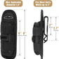 LIVANS Tactical Flashlight Pouch Holster, Rotatable Flashlight Holder Belt Clip Tactical Torch Carry Case with 360 Degree Carabiner Reel Clip