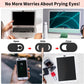 Yilador Webcam Cover (3 Pack), 0.03 inch Ultra Thin Laptop Camera Cover Slide for iPhone iPad MacBook Pro Computer iMac Cell Phone PC Accessories Camera Blocker Slider, Great for Privacy - Black